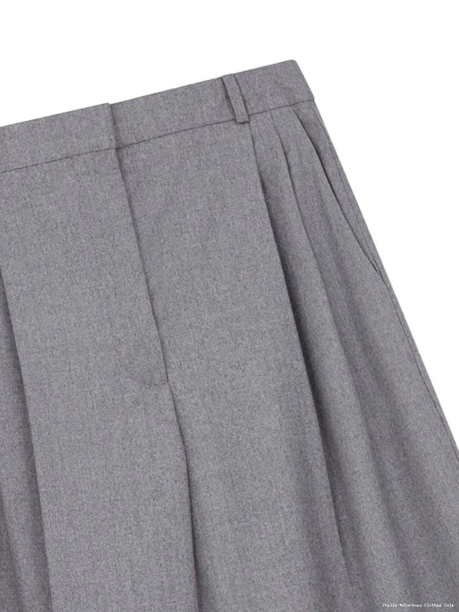 Affordable Women McCartney cropped trousers flannel pleated Stella 0726